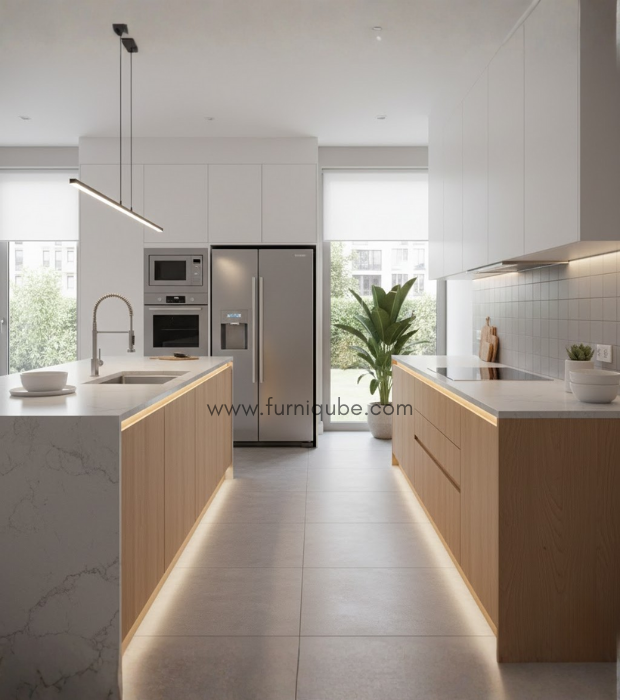 Parallel Flow White & Teal