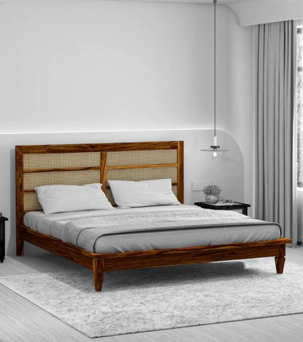 Teak Rattan Bed