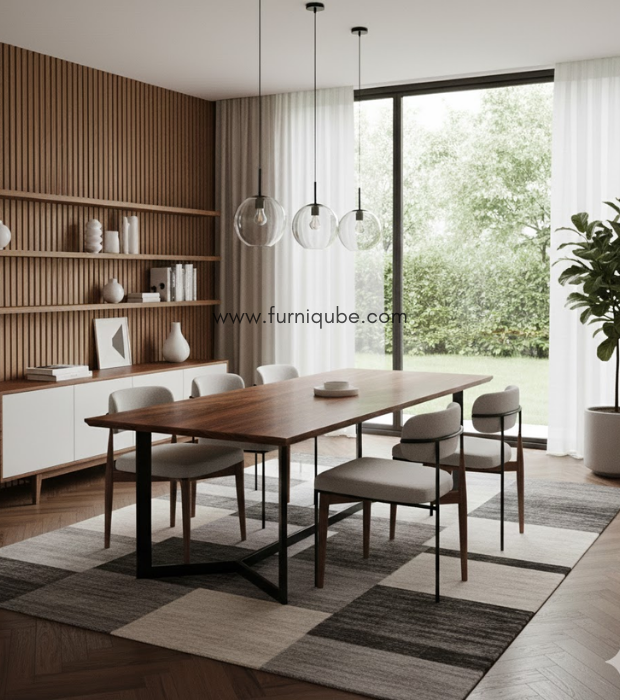 The Slatted Hearth Dining Design