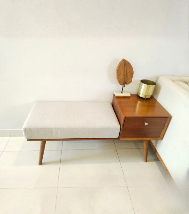 Two In One Side Bench Table