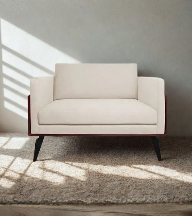 White Fabric  Single-Seater