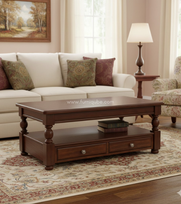 The Dual-Drawer Tea Poy