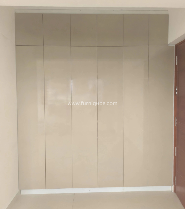 Minimalist Taupe Loft Wardrobe