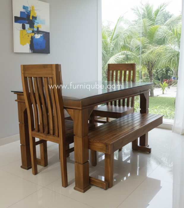 Teakline slat dining set