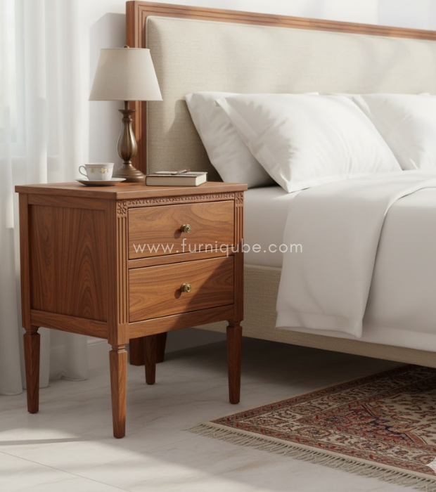 Two-Drawer Bed Table