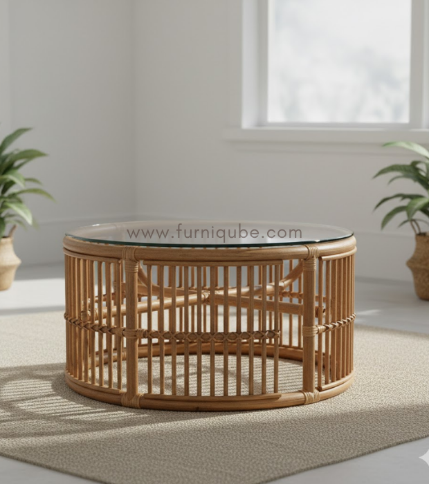 Vertical Slat Round Table