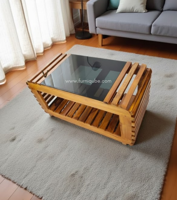 The Slatted cube table