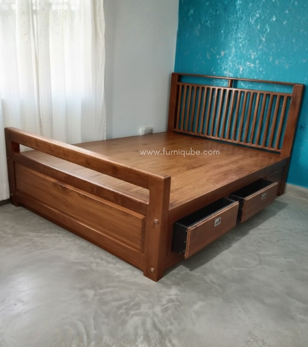 The Slat Headboard Bed